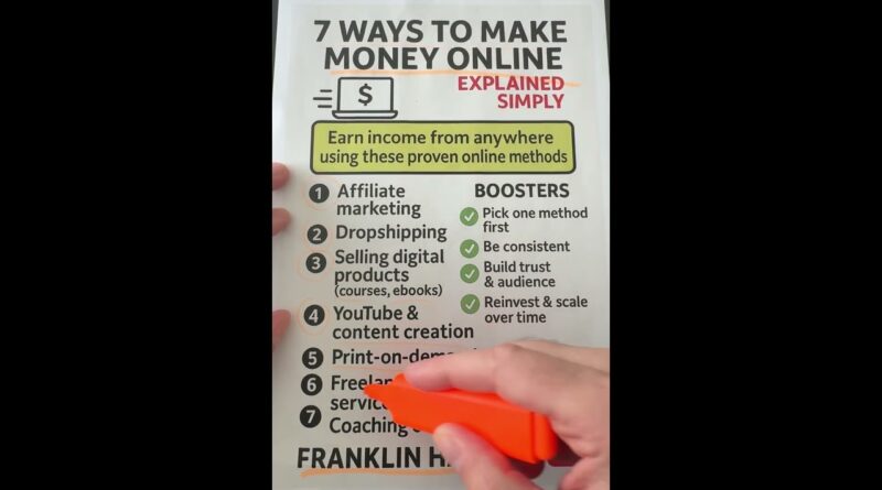 7 Ways To Make Money Online In 2025!